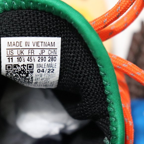 Adidas x Pharrell Williams NMD Hu "Animal Print Orange" HP3221 - US Size 11 - Picture 6 of 8